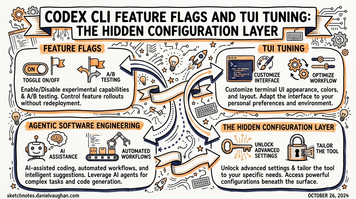 Sketchnote: Codex CLI Feature Flags and TUI Tuning: The Hidden Configuration Layer