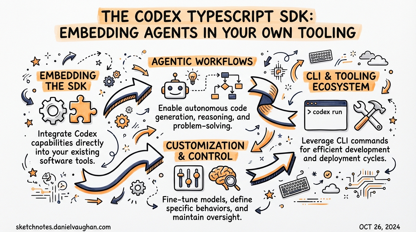 Sketchnote: The Codex TypeScript SDK: Embedding Agents in Your Own Tooling