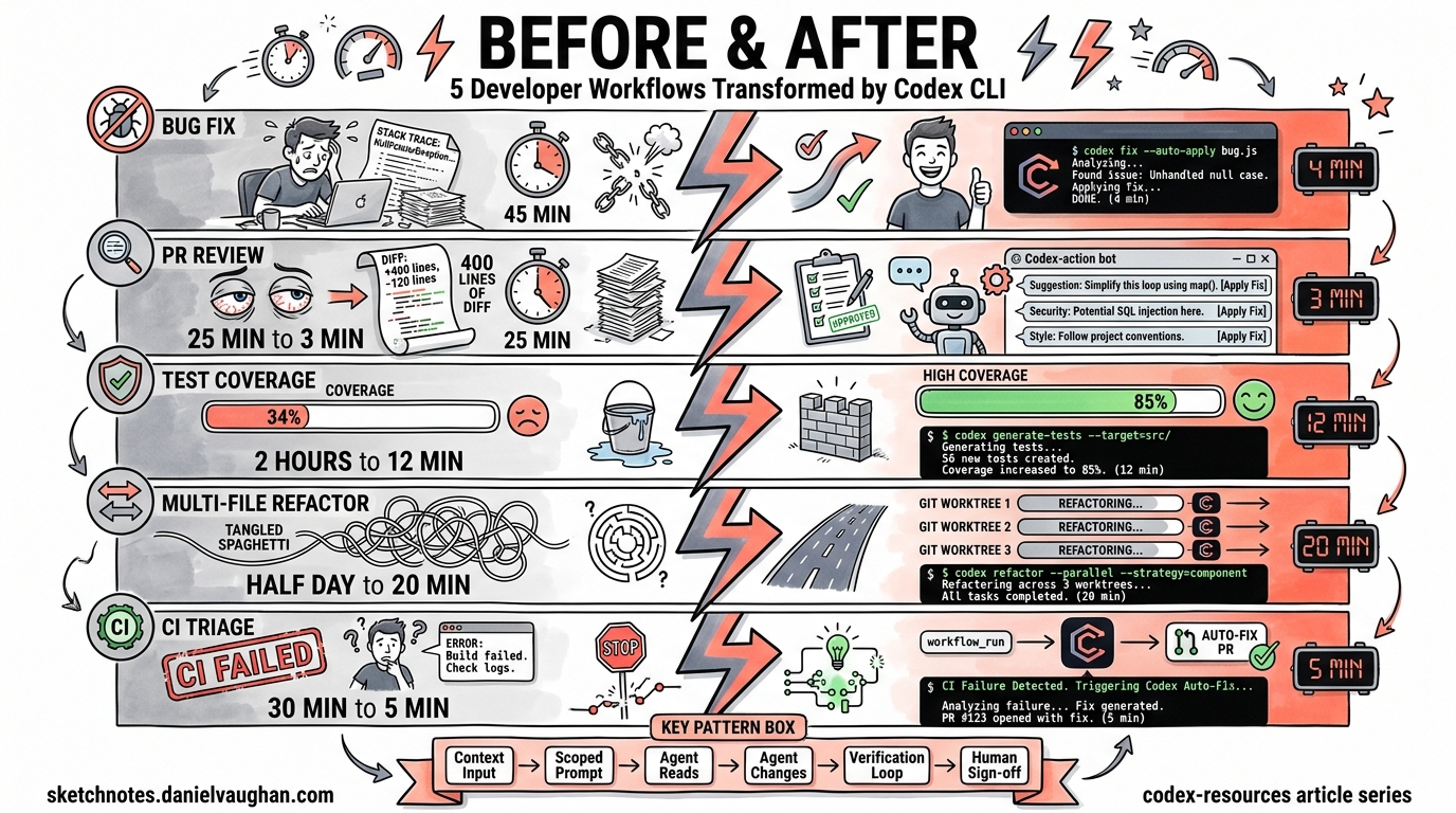 Sketchnote diagram for: OpenAI Codex CLI Official Documentation Guide (2026)